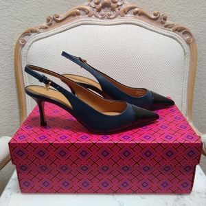 Tory Burch Penelope Cap Toe Slingback Pump Heel
